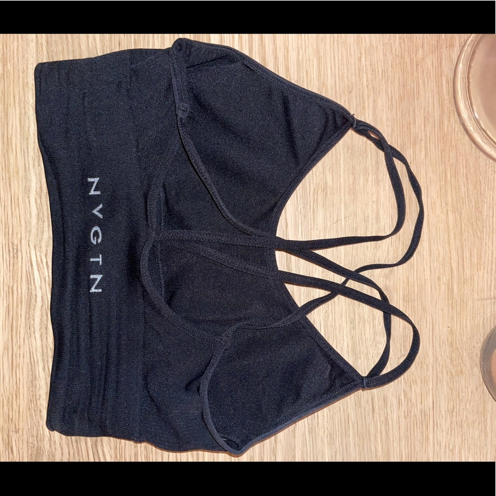 Black flourish seamless bra